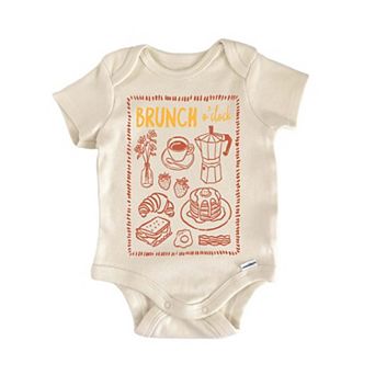 Brunch Espresso Crossiant Newborn Baby Onesie®