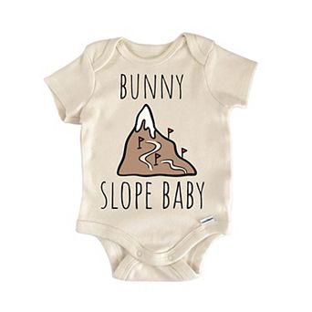 Bunny Snowboarding Skiing Newborn Baby Onesie®