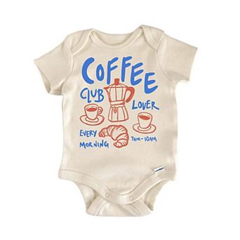 Coffee Crossiant Brunch Newborn Baby Onesie®