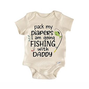 Pack Diapers Fishing Newborn Baby Onesie®
