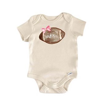 Pink Bowtie Football Newborn Baby Onesie®