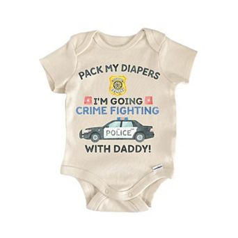 Police Pack Diapers Daddy Newborn Baby Onesie®
