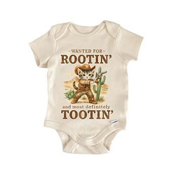 Rootin Tootin Cowboy Cat Newborn Baby Onesie®