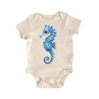 Seahorse Beach Summer Newborn Baby Onesie®