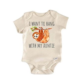 Sloth Auntie Aunt Newborn Baby Onesie®