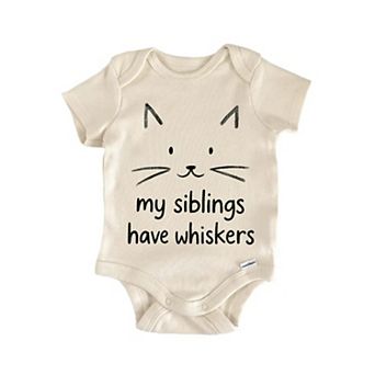 Siblings Whiskers Cat Newborn Baby Onesie®