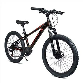 Pnronnc 21 Speed Mountain Bike Adult Bicycle with Dual Disc Brakes Outdoor Cycling