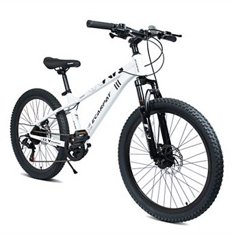 Pnronnc 21 Speed Mountain Bike Adult Bicycle with Dual Disc Brakes Outdoor Cycling
