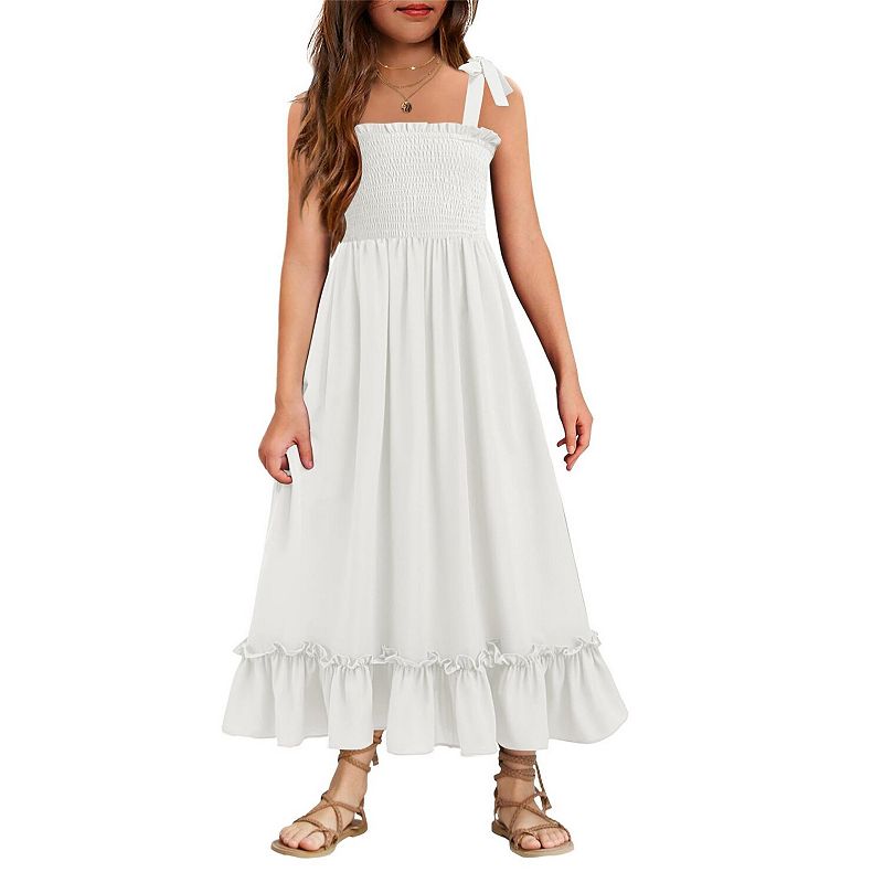 girls boho maxi dress Arshiner Summer Beach Casual Smocked Dresses Pants Size:42 L back and softly voluminous 60OFF Shikimori's black gown by