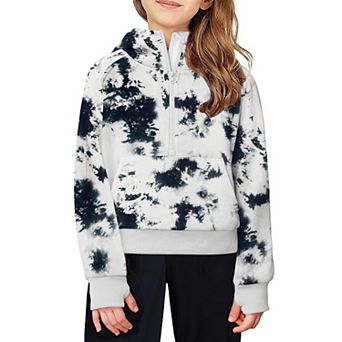 Arshiner Girls Half Zip Pullover Fleece Hooded Sweatshirt For Teen Long Sleeve Tops Fall Winter
