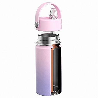 316 Stainless Steel Kids Insulated Water Bottle Leakproof Straw Lid 24 Hour Cold Retention