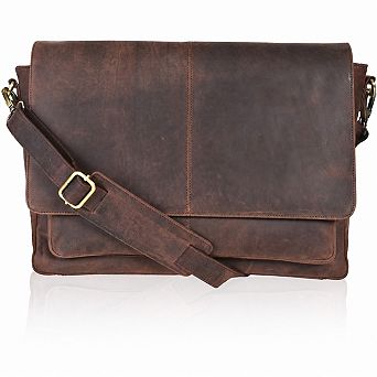 Full Grain Leather Messenger Bag Handcrafted Vintage Laptop Work Satchel