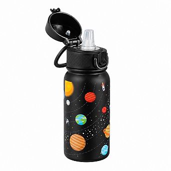 Insulated Stainless Steel Kids Water Bottle Leak Proof Straw Lid Dishwasher Safe