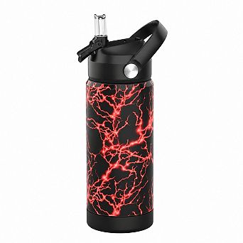 Stainless Steel Insulated Water Bottle: Leak Proof For School, Sports & Travel With Straw, Brush