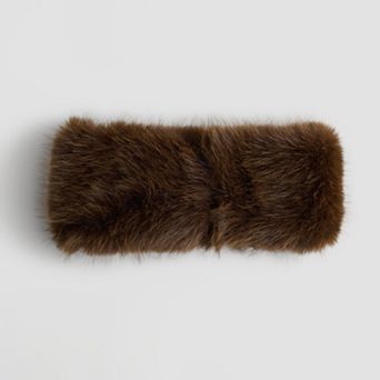 Women's LaValentina Vintage Faux Fur Plush Wide Thermal Elastic Headwrap