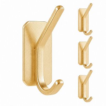 30 Lb Heavy Duty Adhesive Wall Hooks 4 Pack Waterproof No Drill For Home Dorm Apartment