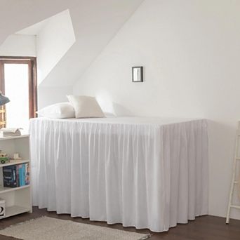 Dorm Bed Skirt Split Corner 42" Drop Ruffled Microfiber