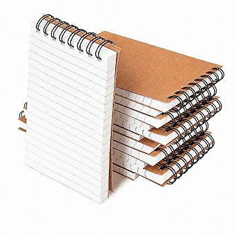 Set of 12 College Ruled Spiral Pocket Notebooks Lined Quick Note Pads for School Office Travel Work