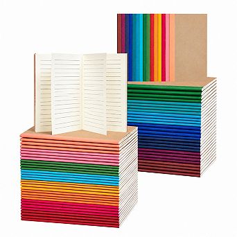 60-Pack Pocket Lined Notebooks Bulk Mini Journals for School Travel