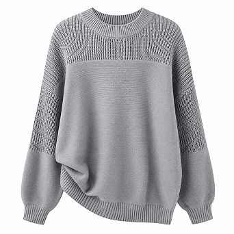 Women's Oversized Long Sleeve Crewneck Knit Pullover Sweaters Casual Soft Warm Tops