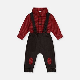 Baby Boy Houndstooth Top & Pants Set
