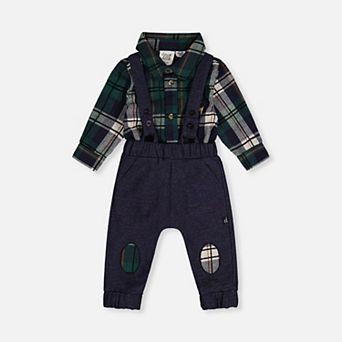 Baby Boy Checked Top & Pants Set