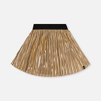 Big Kids Girl Accordion Pleated A-Line Jersey Skirt with Elastic Waist