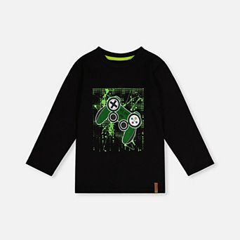 Little Kids Boy Long Sleeve T-Shirt with Controller Graphic