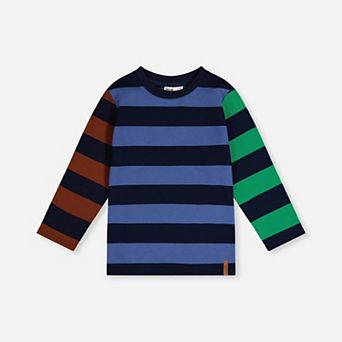 Little Kids Boy Large Striped Long Sleeve T-Shirt
