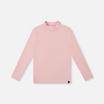 Big Kids Girl Brushed Rib Mock Neck Top