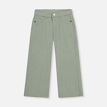 Big Kids Girl Stretch Corduroy Wide Leg Pants