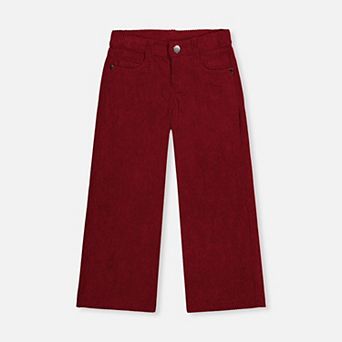 Big Kids Girl Stretch Corduroy Wide Leg Pants