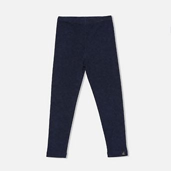Big Kids Girl Vertical Rib Elastic Waist Leggings