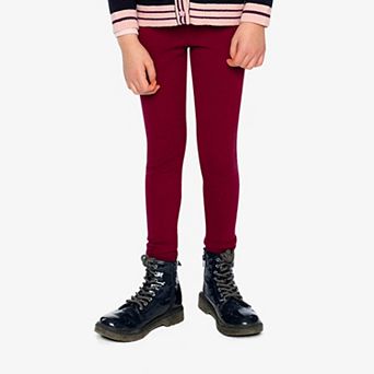 Big Kids Girl Vertical Rib Elastic Waist Leggings