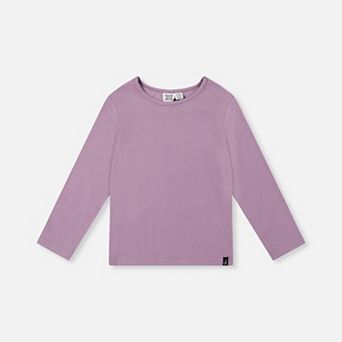 Big Kids Girl Brushed Rib Crew Neck Top