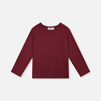 Big Kids Girl Brushed Rib Crew Neck Top