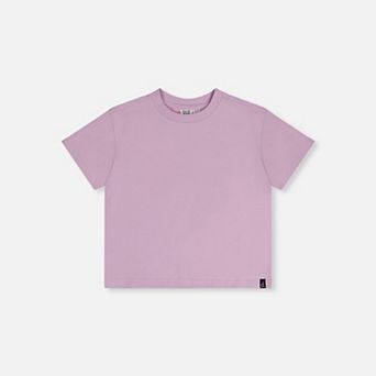 Big Kids Girl Heavy Jersey Wide Short Sleeve T-Shirt