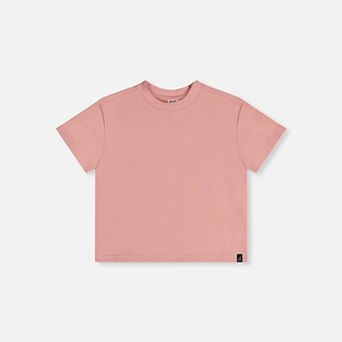 Big Kids Girl Heavy Jersey Wide Short Sleeve T-Shirt
