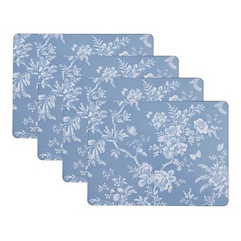 16x12 Inch Cork Dining Placemats Set of 4 Stain Resistant Heat Proof Mats for Kitchen Table Decor
