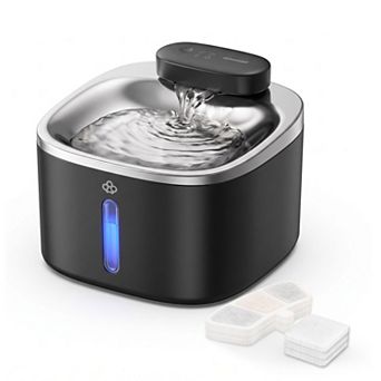 Oneisall 3.5L 118oz Cordless Cat Water Fountain Stainless Steel Pet Fountain 60 Day Battery