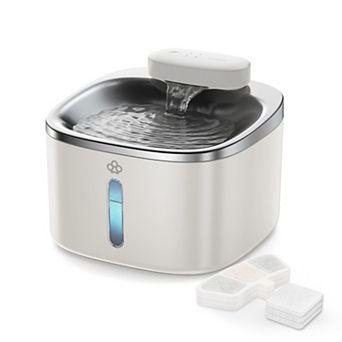 Oneisall 3.5L 118oz Cordless Cat Water Fountain Stainless Steel Pet Fountain 60 Day Battery