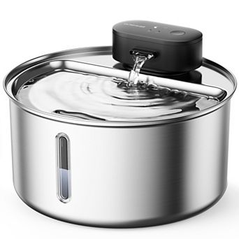 108oz/3.2L Wireless Automatic Cat Water Fountain Stainless Steel 3 Flow Modes with Sensor
