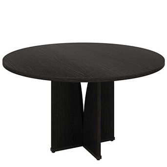 Tribesigns Round Dining Table, Farmhouse Kitchen Table for 4 People