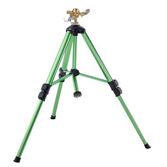 YIORTWO Impact Tripod Sprinkler Brass Head 360 Degree Adjustable Height Lawn Irrigation Sprinkler