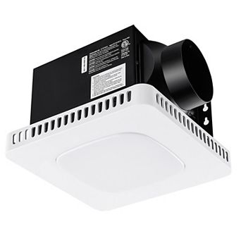 YIORTWO 80 CFM Bathroom Ceiling Exhaust Fan Adjustable LED Light for Shower Washroom