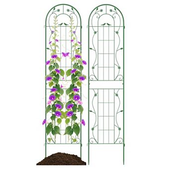 2 Pack 86.5 Inch Tall Metal Garden Trellis for Climbing Plants
