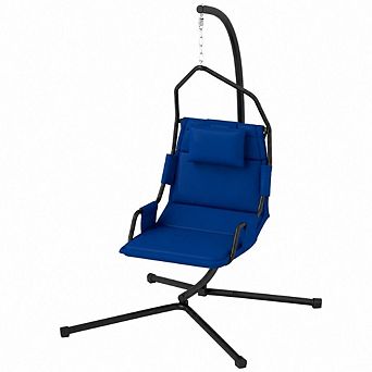 WOW PIONEER Hanging Hammock Swing Chair with Stand and Padded Cushion