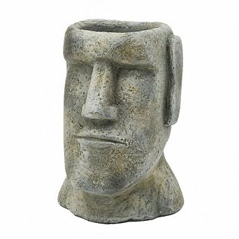 WOW PIONEER Cement Stone Planter - Unique Decor Piece