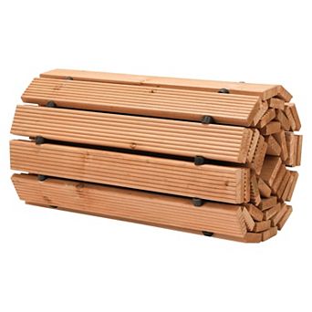 YIORTWO 8 ft x 17 Inch Straight Wooden Garden Path Roll Out Walkway