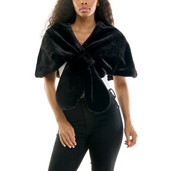 Women's Nina Leonard Faux Fur Stole